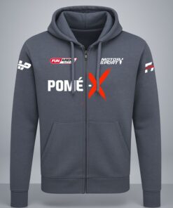 Alternative view of Pome-X Racing Sponsor Zip Hoddie